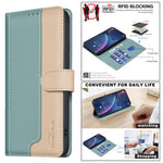 BINFEN COLOR BF33 For Oppo A58 4G Case Splicing Color Wallet Leather Cover