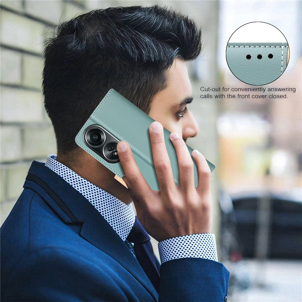 BINFEN COLOR BF33 For Oppo A58 4G Case Splicing Color Wallet Leather Cover