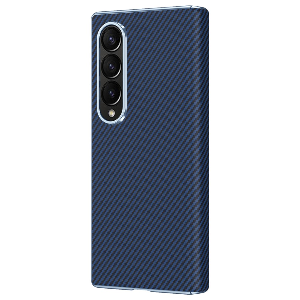 For Samsung Galaxy Z Fold4 5G Case Carbon Fiber Texture Leather Hard PC Phone Cover