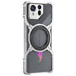 For Asus ROG Phone 8 5G / 8 Pro 5G Bumper Case Frameless Magnetic Kickstand Metal Phone Cover