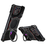 For Asus ROG Phone 8 5G / 8 Pro 5G Bumper Case Frameless Magnetic Kickstand Metal Phone Cover