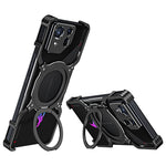 For Asus ROG Phone 8 5G / 8 Pro 5G Bumper Case Frameless Magnetic Kickstand Metal Phone Cover