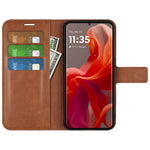 Til Motorola Moto G85 5G / S50 Neo 5G Læderetui Kalvetekstur Stativ Telefoncover