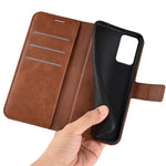 Til Motorola Moto G85 5G / S50 Neo 5G Læderetui Kalvetekstur Stativ Telefoncover