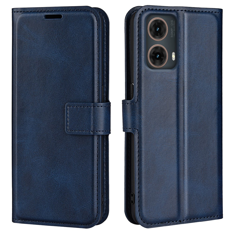 Til Motorola Moto G85 5G / S50 Neo 5G Læderetui Kalvetekstur Stativ Telefoncover
