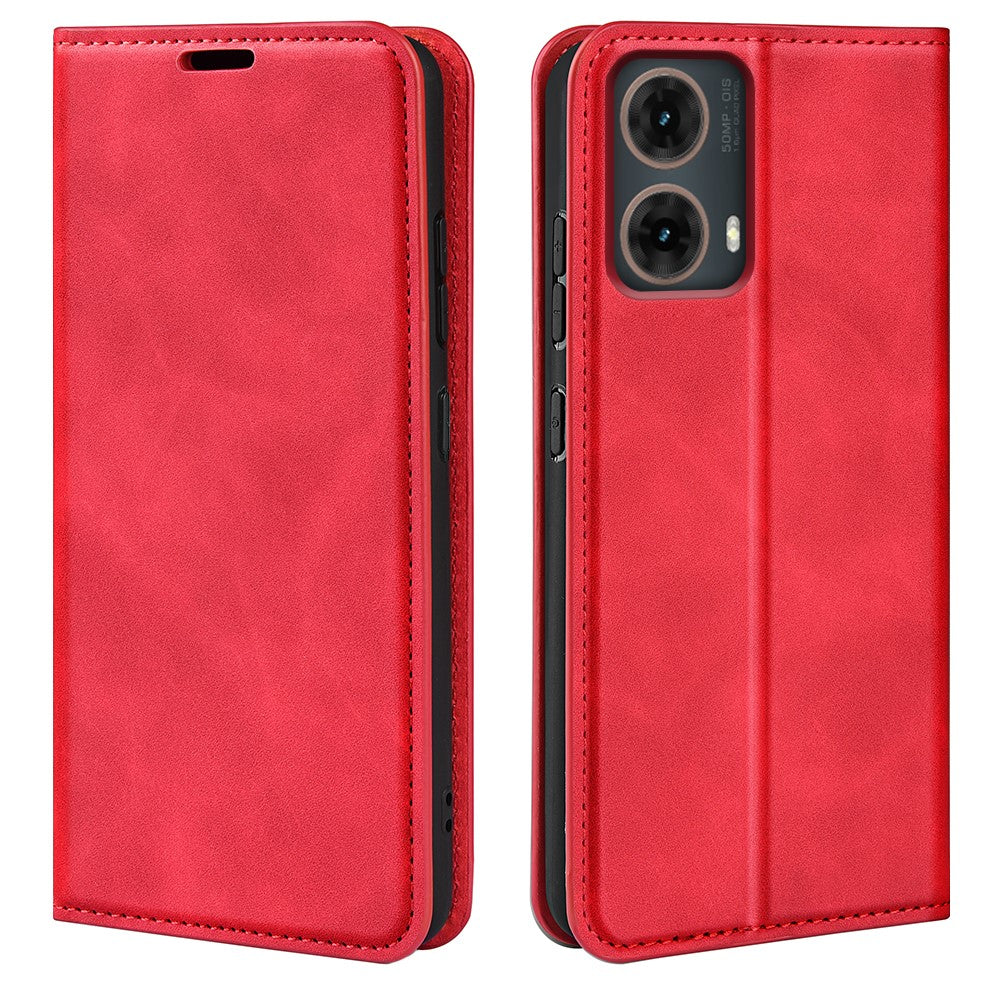 Til Motorola Moto G85 5G / S50 Neo 5G Etui PU Læder Pung Folio Flip Telefon Cover