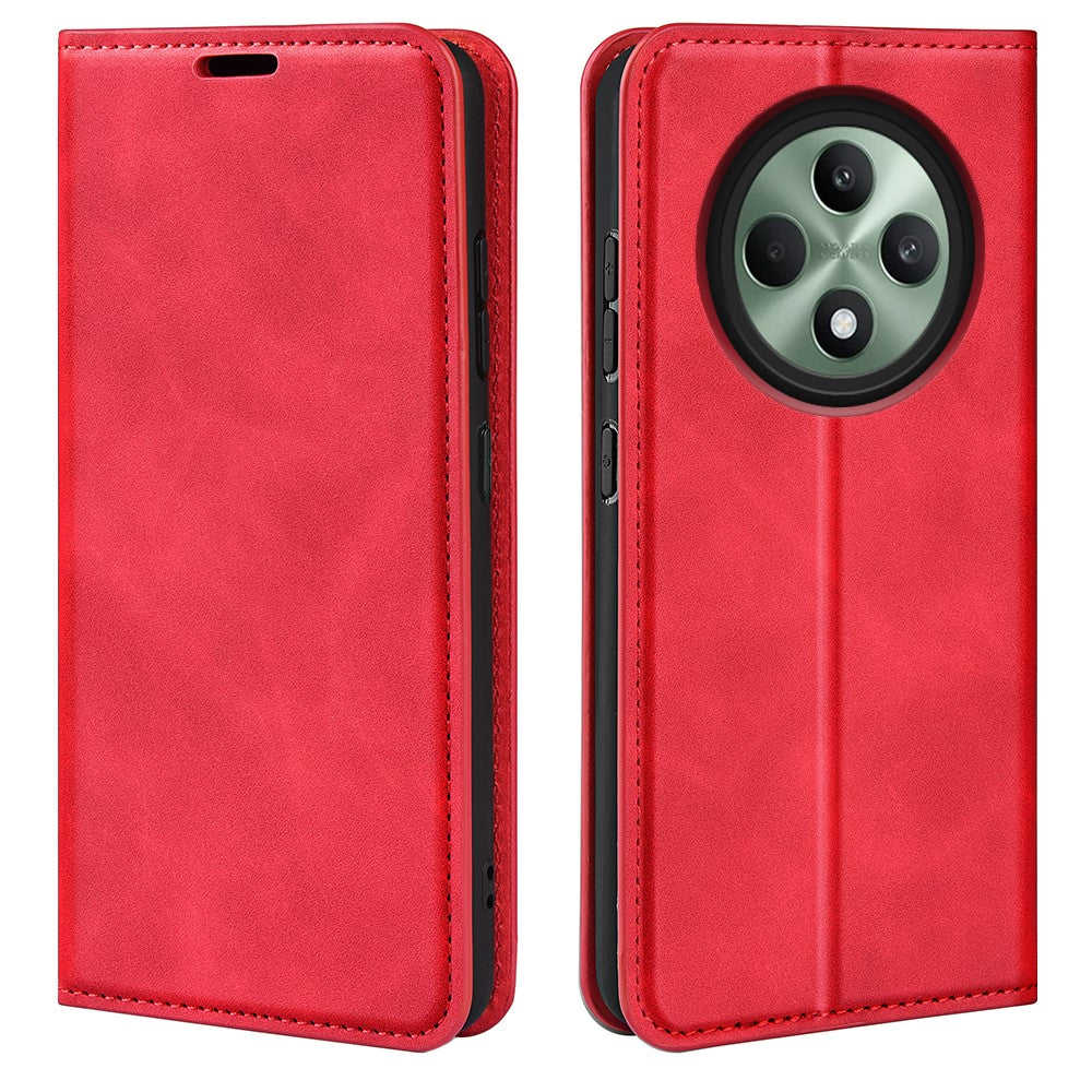 For Oppo Reno12 F 5G Case Skin-Touch Leather Wallet Phone Cover