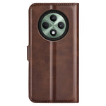 For Oppo Reno12 F 5G Stand Case Calf Texture Shockproof Leather Phone Cover