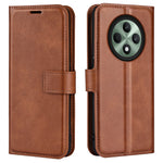 For Oppo Reno12 F 5G Stand Case Calf Texture Shockproof Leather Phone Cover