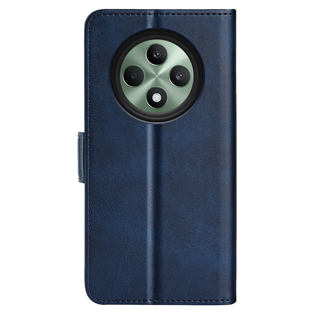 For Oppo Reno12 F 5G Case Calf Texture Leather Stand Wallet Phone Cover