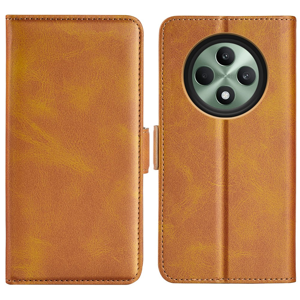 For Oppo Reno12 F 5G Case Calf Texture Leather Stand Wallet Phone Cover