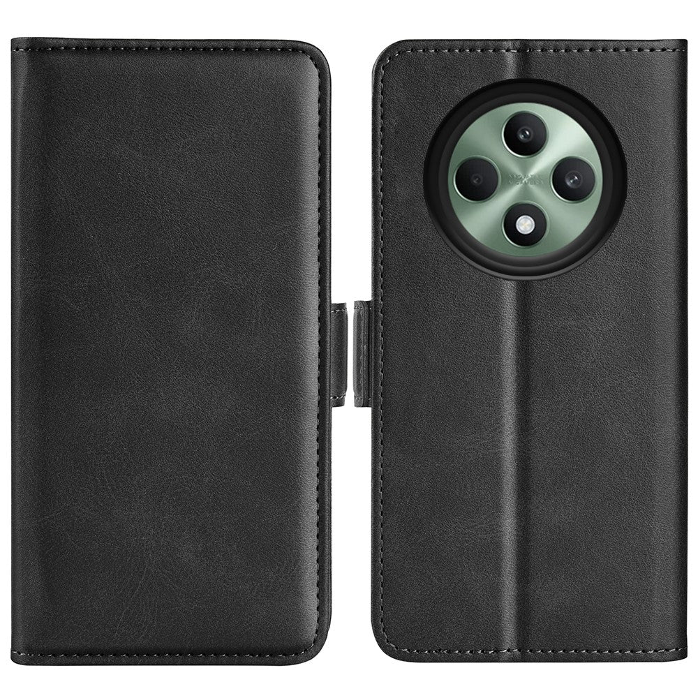 For Oppo Reno12 F 5G Case Calf Texture Leather Stand Wallet Phone Cover