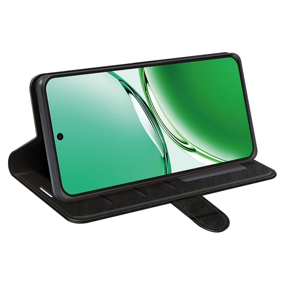 For Oppo Reno12 F 5G Case Crazy Horse Texture Leather Stand Phone Cover with Wallet