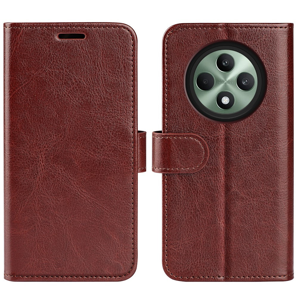 For Oppo Reno12 F 5G Case Crazy Horse Texture Leather Stand Phone Cover with Wallet