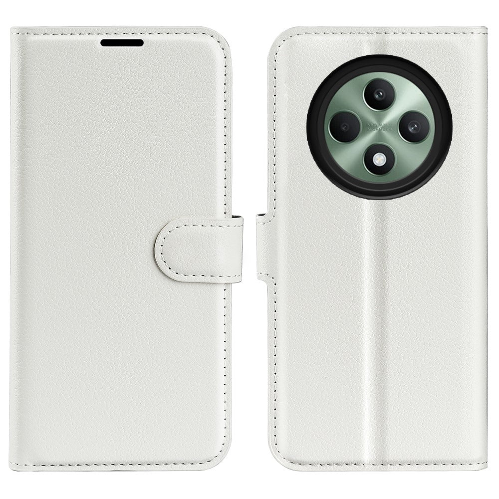 For Oppo Reno12 F 5G Phone Case Litchi Texture Anti-Drop Leather Wallet Cover
