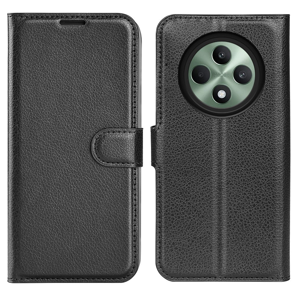 For Oppo Reno12 F 5G Phone Case Litchi Texture Anti-Drop Leather Wallet Cover