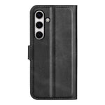 Til Samsung Galaxy S24 FE Stativetui Kalvetekstur Ridsefri Læder Telefoncover