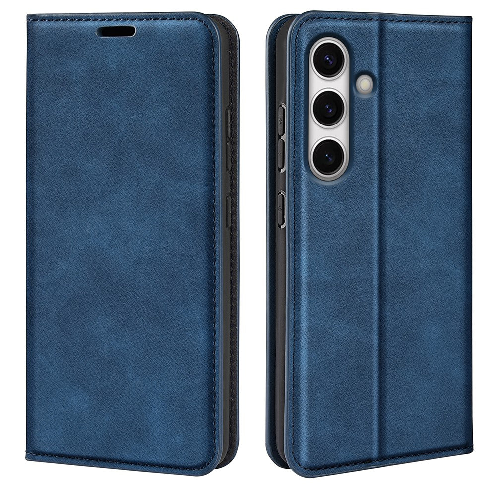 Samsung Galaxy S24 FE-skal, beröringsfritt, fallsäkert läderplånboksfodral