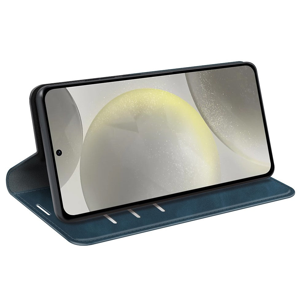 Til Samsung Galaxy S24 FE Etui, Hudvenligt, Faldbeskyttende Læderpung Telefoncover