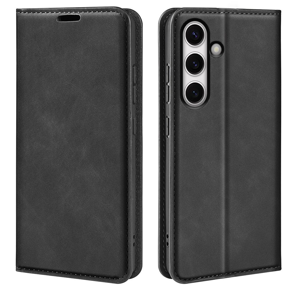 For Samsung Galaxy S24 FE Case Skin-Touch Drop-Proof Leather Wallet Phone Cover