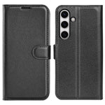 Til Samsung Galaxy S24 FE Pung Telefoncover Litchi Tekstur Anti-Tab Læder Folio Flip Cover