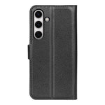 Til Samsung Galaxy S24 FE Pung Telefoncover Litchi Tekstur Anti-Tab Læder Folio Flip Cover