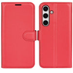 Til Samsung Galaxy S24 FE Pung Telefoncover Litchi Tekstur Anti-Tab Læder Folio Flip Cover