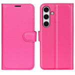Til Samsung Galaxy S24 FE Pung Telefoncover Litchi Tekstur Anti-Tab Læder Folio Flip Cover