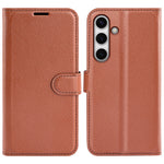 Til Samsung Galaxy S24 FE Pung Telefoncover Litchi Tekstur Anti-Tab Læder Folio Flip Cover
