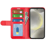 Til Samsung Galaxy S24 FE Etui Crazy Horse Tekstur Læder Stand Telefoncover med Pung