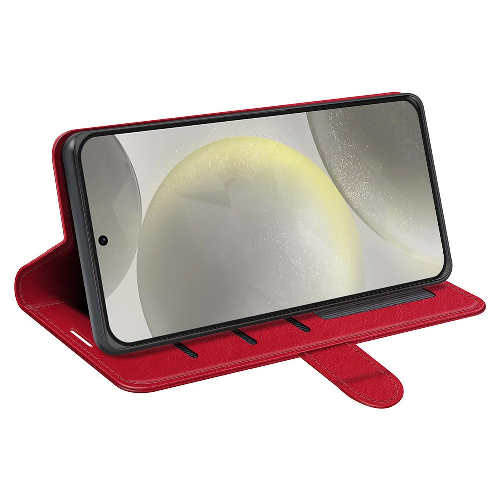 Til Samsung Galaxy S24 FE Etui Crazy Horse Tekstur Læder Stand Telefoncover med Pung