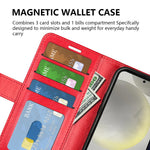 Til Samsung Galaxy S24 FE Etui Crazy Horse Tekstur Læder Stand Telefoncover med Pung