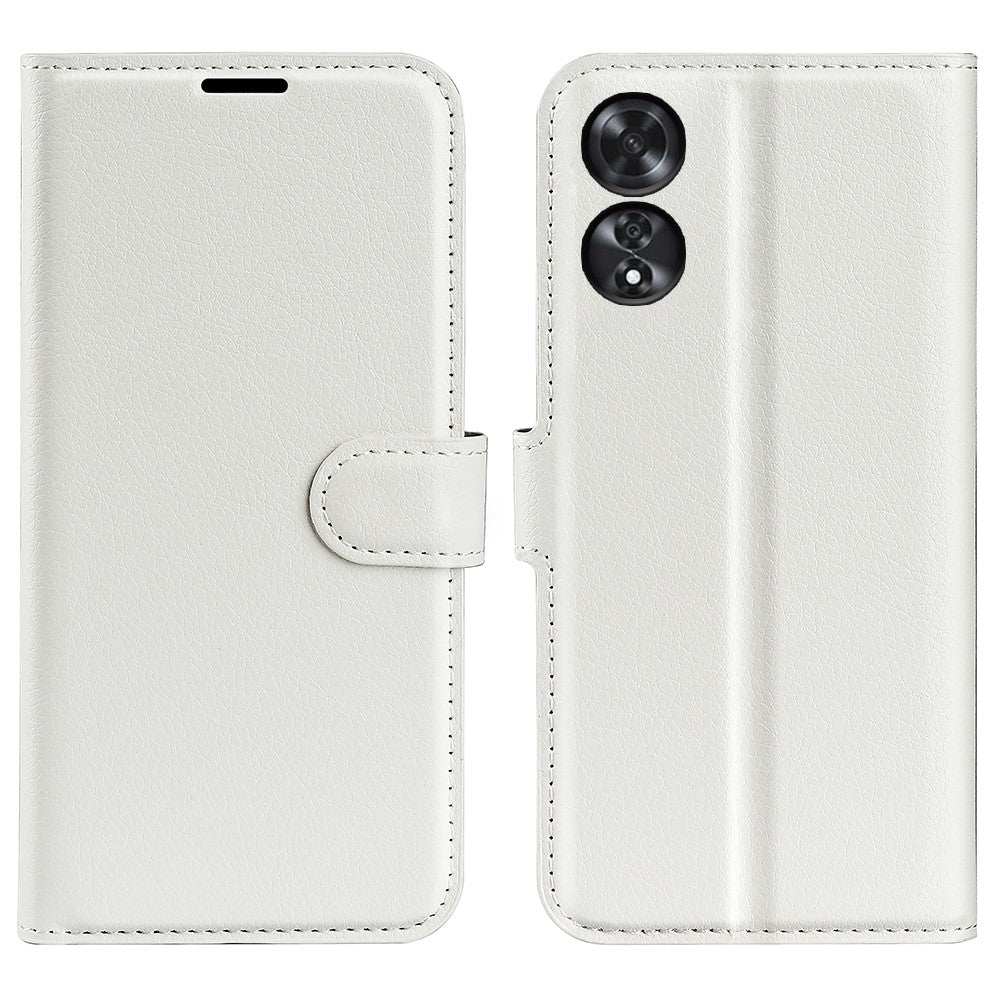 For Oppo A60 4G Case Anti-Drop Litchi Texture Leather Wallet Phone Cover
