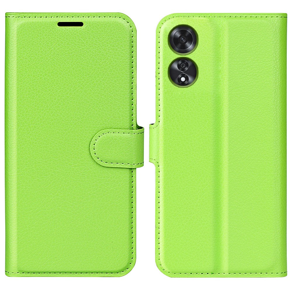 For Oppo A60 4G Case Anti-Drop Litchi Texture Leather Wallet Phone Cover