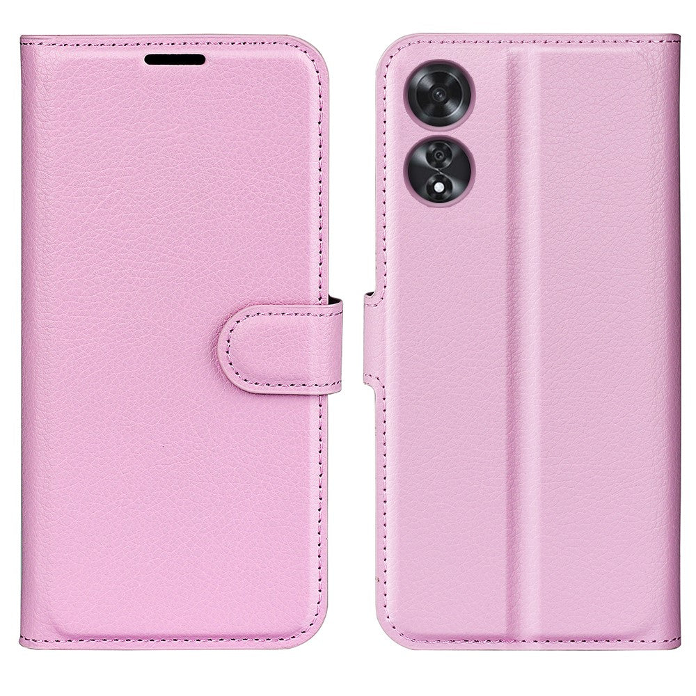 For Oppo A60 4G Case Anti-Drop Litchi Texture Leather Wallet Phone Cover