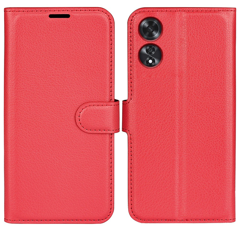 For Oppo A60 4G Case Anti-Drop Litchi Texture Leather Wallet Phone Cover