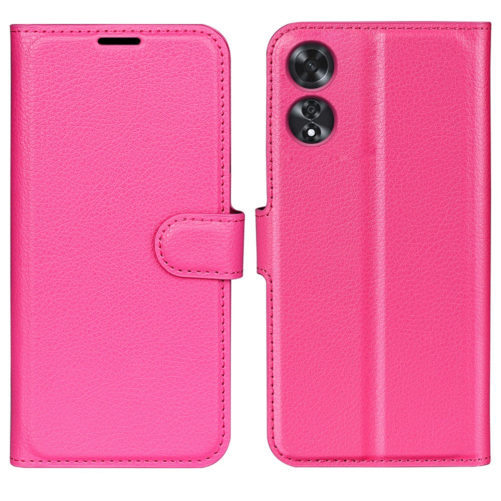 For Oppo A60 4G Case Anti-Drop Litchi Texture Leather Wallet Phone Cover