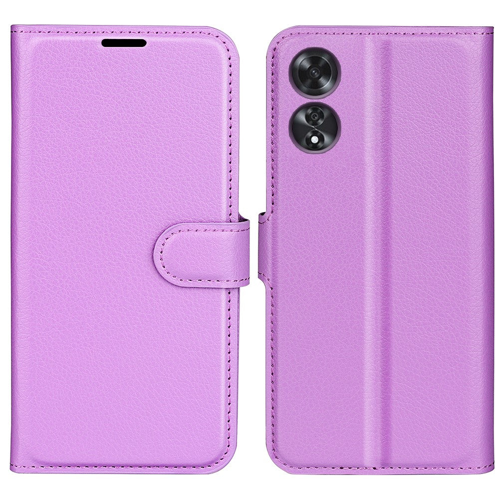 For Oppo A60 4G Case Anti-Drop Litchi Texture Leather Wallet Phone Cover