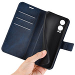For OnePlus Nord CE4 Lite 5G / Oppo K12x 5G (China) Case Calf Texture Leather Stand Phone Cover