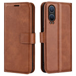 For OnePlus Nord CE4 Lite 5G / Oppo K12x 5G (China) Case Calf Texture Leather Stand Phone Cover