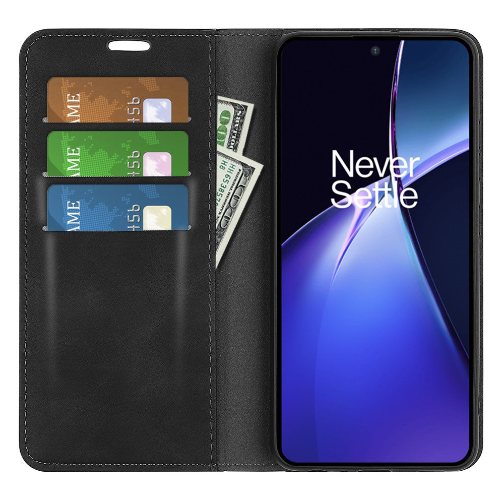 OnePlus Nord CE4 Lite 5G / Oppo K12x 5G (Kina)-tegnebogsetui i læder med skin-touch-funktion
