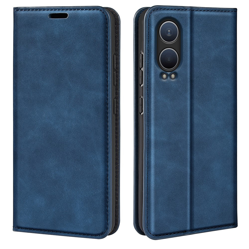 OnePlus Nord CE4 Lite 5G / Oppo K12x 5G (Kina)-tegnebogsetui i læder med skin-touch-funktion