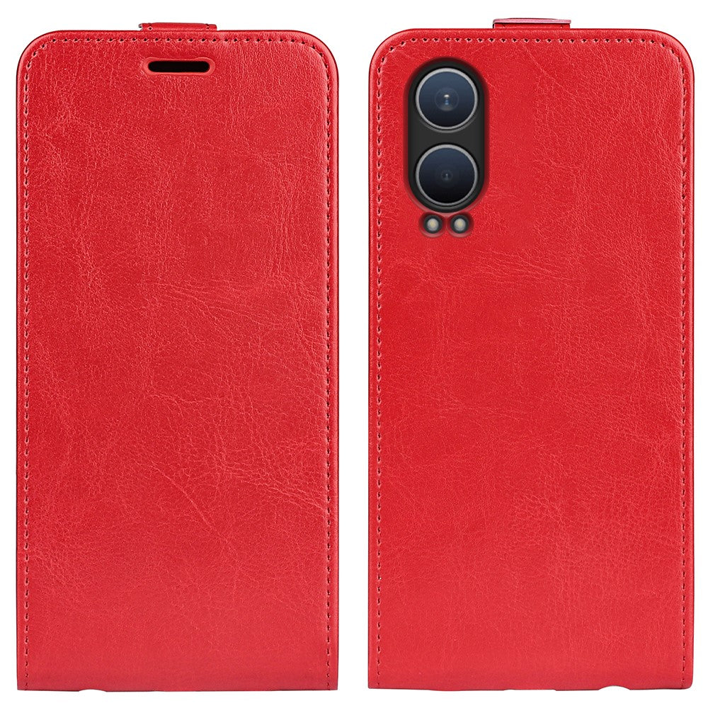 OnePlus Nord CE4 Lite 5G / Oppo K12x 5G (Kina)-etui med kortlommer, lodret sammenfoldeligt læderetui