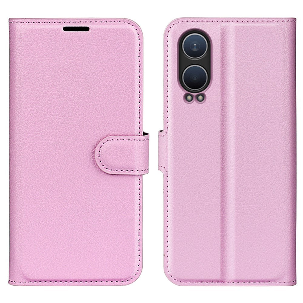 OnePlus Nord CE4 Lite 5G / Oppo K12x 5G (Kina) mobilskal Litchi Texture Stötsäkert Läder Plånboksfodral
