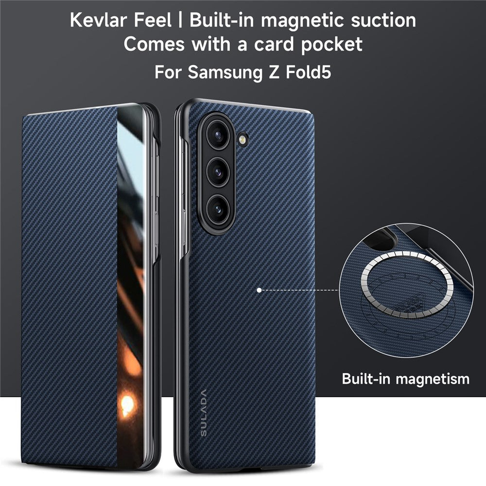 SULADA Til Samsung Galaxy Z Fold6 5G Etui Kortplads Læder Telefoncover Magnetisk Trådløs Opladning