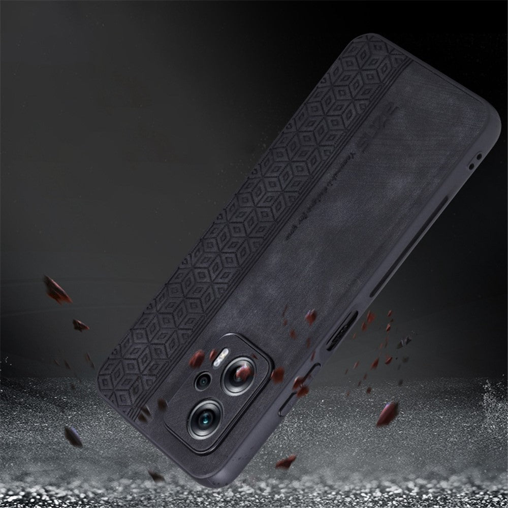 AZNS för Xiaomi Redmi Note 11T Pro 5G / Note 11T Pro+ 5G / Poco X4 GT 5G / Redmi K50i 5G, reptåligt mobilskal med tryck i PU-läder + TPU-bakstycke