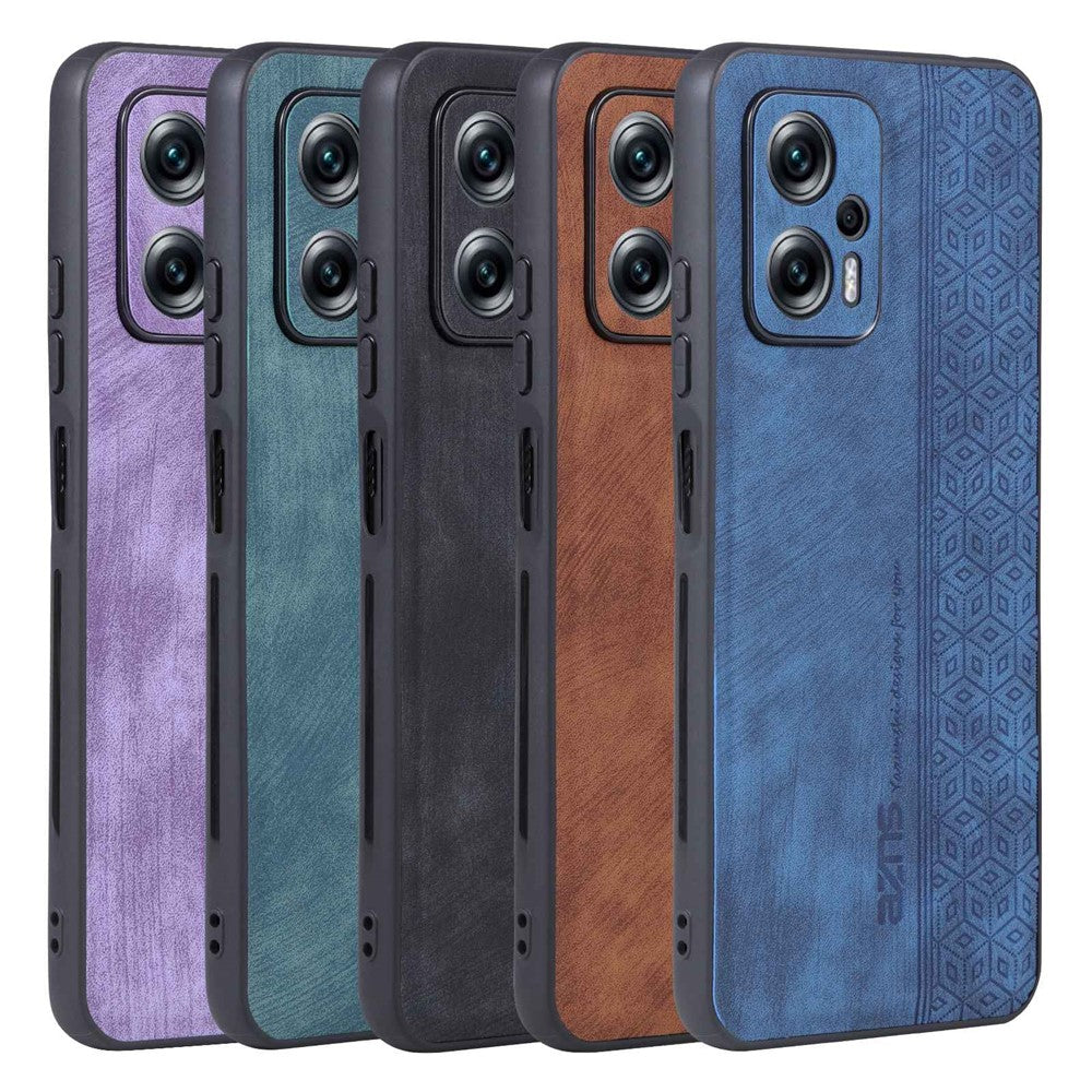 AZNS til Xiaomi Redmi Note 11T Pro 5G / Note 11T Pro+ 5G / Poco X4 GT 5G / Redmi K50i 5G, ridsefast mobilcover med tryk i PU-læder + TPU-bagside