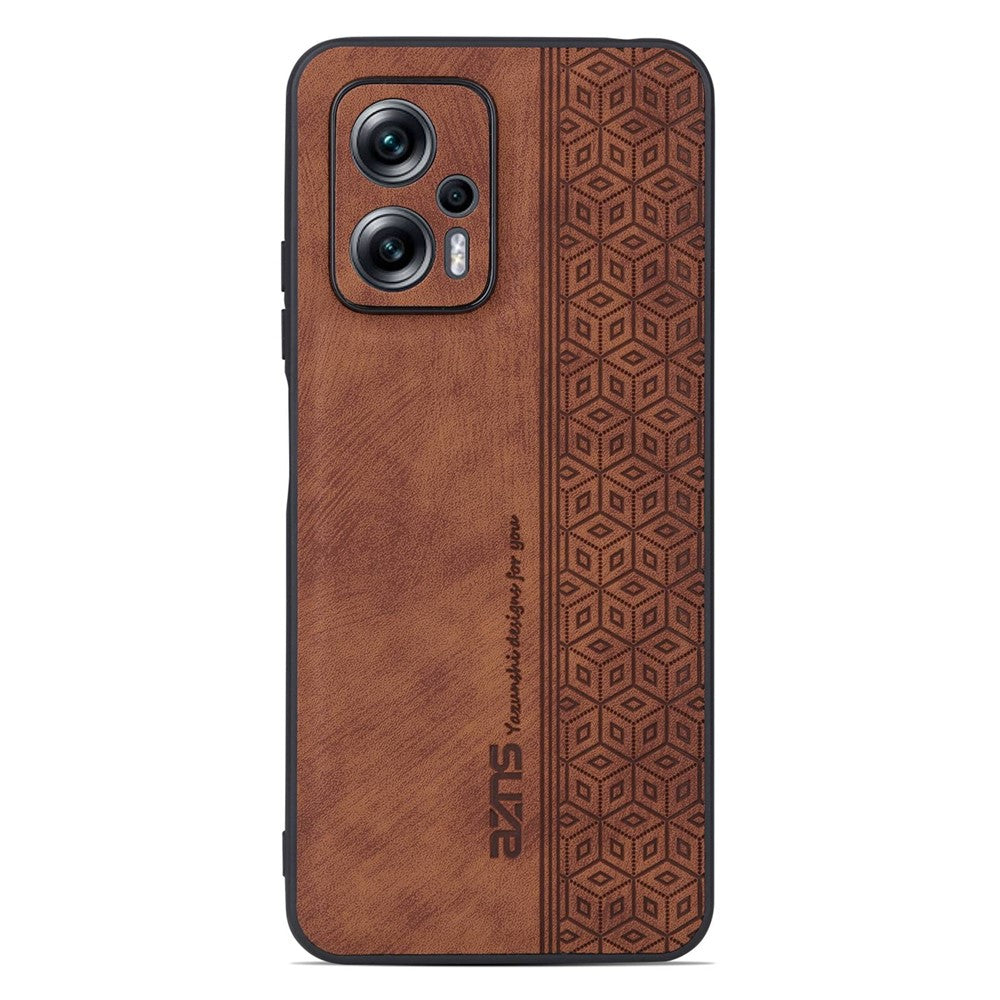 AZNS för Xiaomi Redmi Note 11T Pro 5G / Note 11T Pro+ 5G / Poco X4 GT 5G / Redmi K50i 5G, reptåligt mobilskal med tryck i PU-läder + TPU-bakstycke