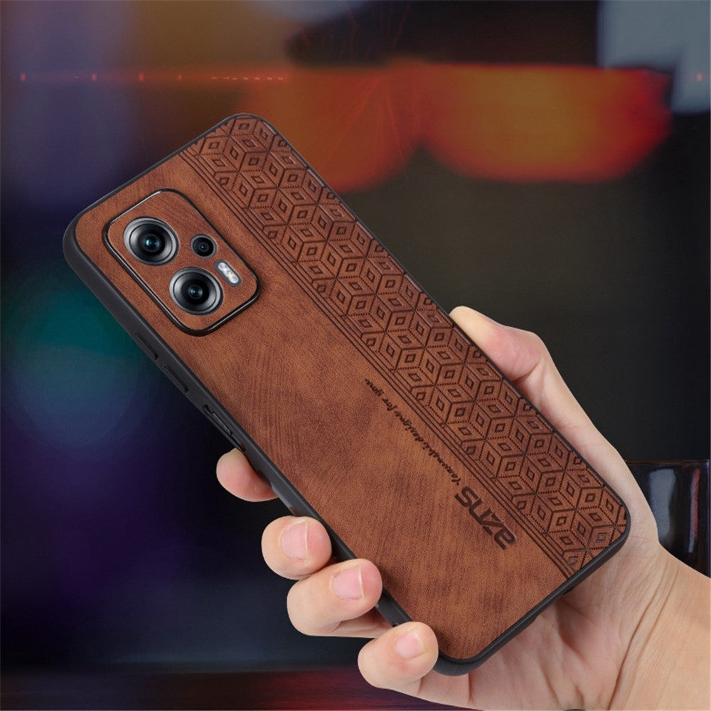 AZNS til Xiaomi Redmi Note 11T Pro 5G / Note 11T Pro+ 5G / Poco X4 GT 5G / Redmi K50i 5G, ridsefast mobilcover med tryk i PU-læder + TPU-bagside