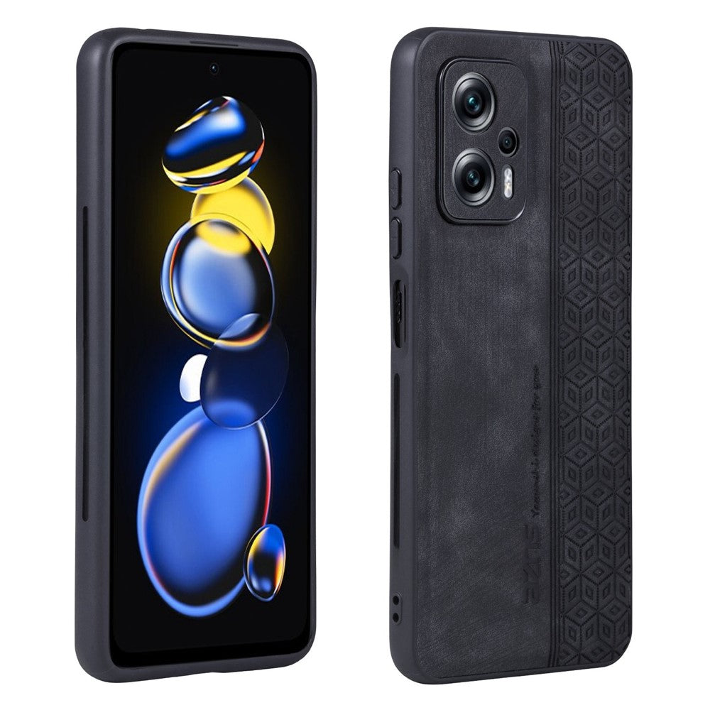 AZNS för Xiaomi Redmi Note 11T Pro 5G / Note 11T Pro+ 5G / Poco X4 GT 5G / Redmi K50i 5G, reptåligt mobilskal med tryck i PU-läder + TPU-bakstycke